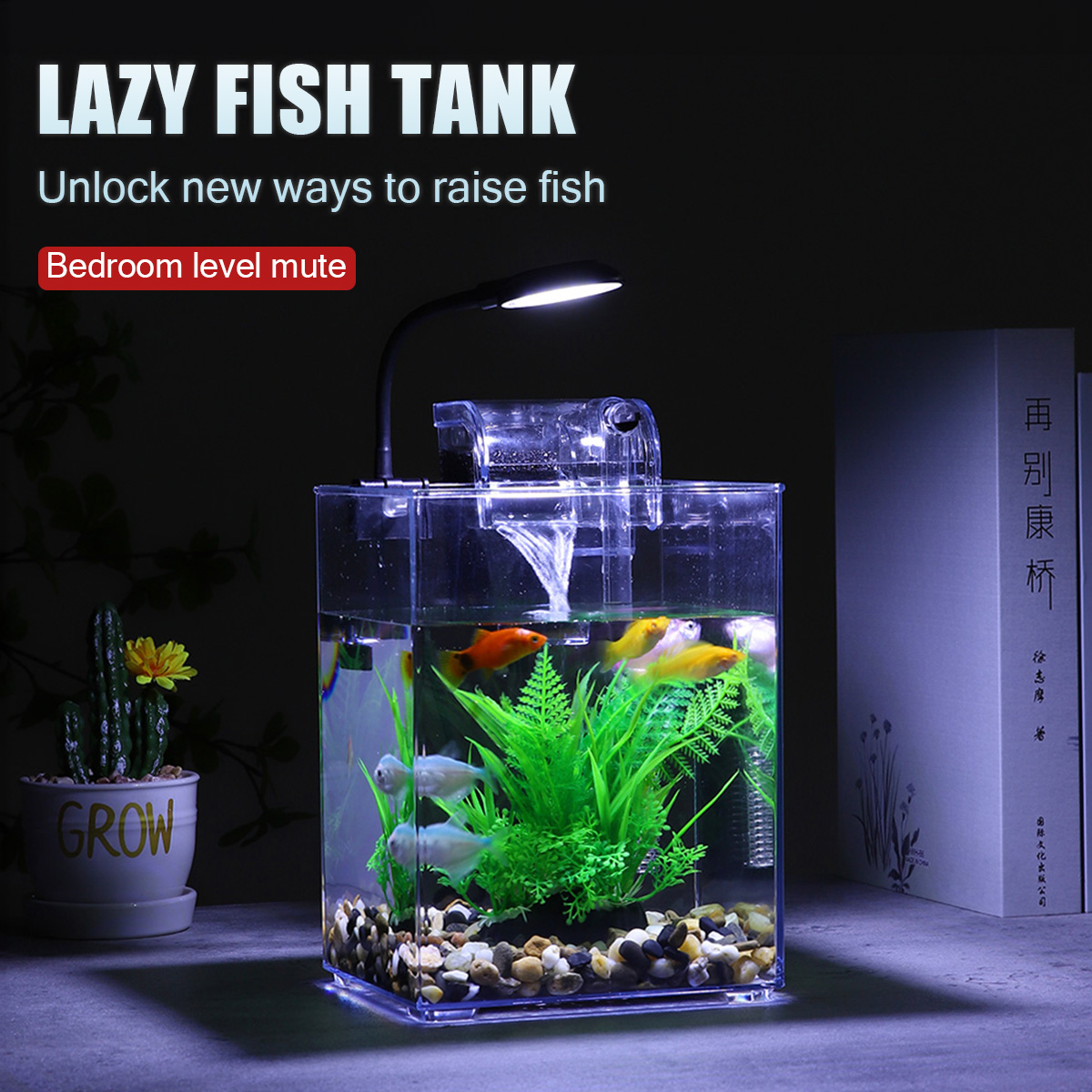 Marine Aquarium With Sump - USB Desktop Fish Tank Set-Easy To