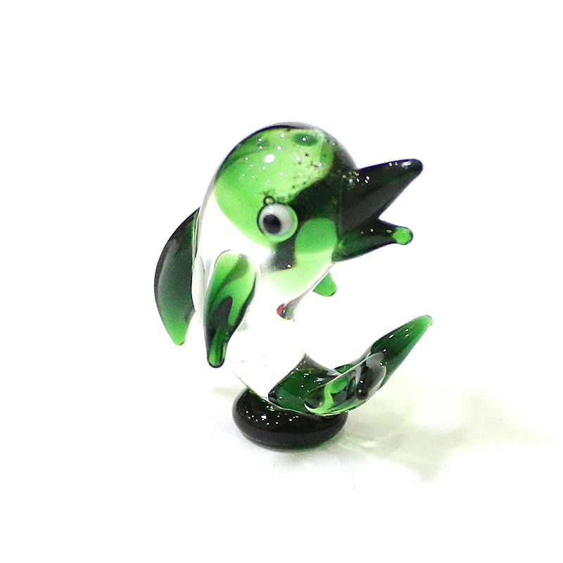 Handmade Mini Glass Dolphin Fi - Marine Aquarium Home recension och pris