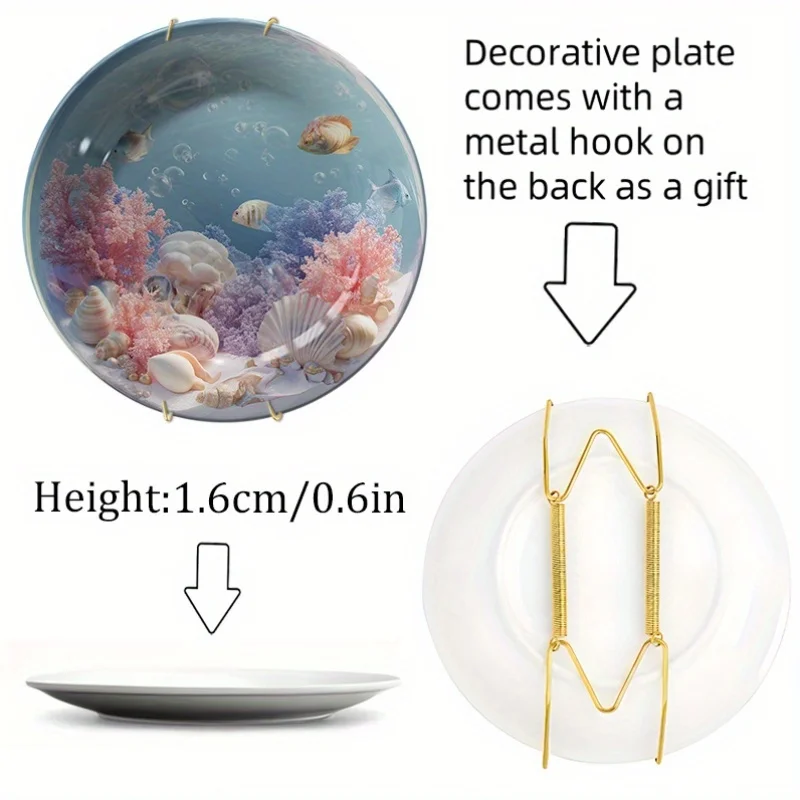 Ceramic Sea-Themed Aquarium Pl - Marine Aquarium Home recension och pris
