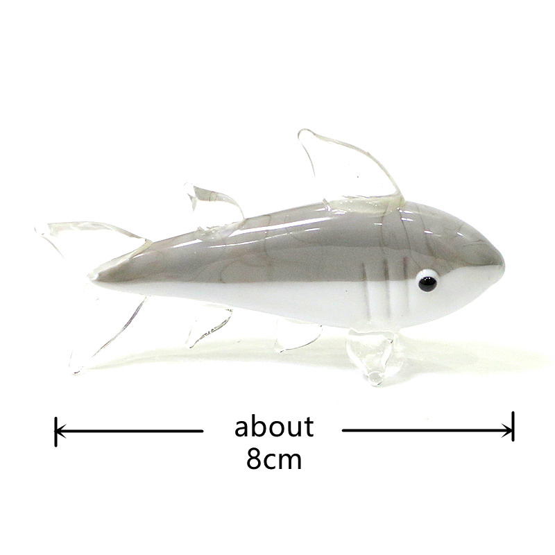 Gray Murano Glass Shark Figuri - Marine Aquarium Home recension och pris