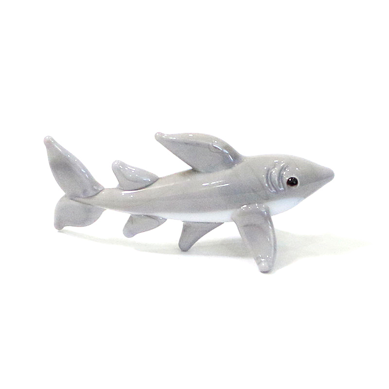 Handmade Mini Glass Shark Figu - Marine Aquarium Home recension och pris
